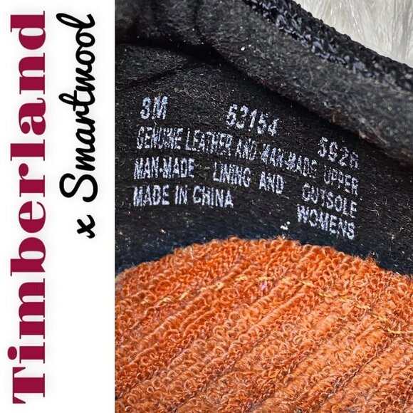 TIMBERLAND x SMARTWOOL Black Suede Lace Up Sneakers, Size 8 - Picture 7 of 10